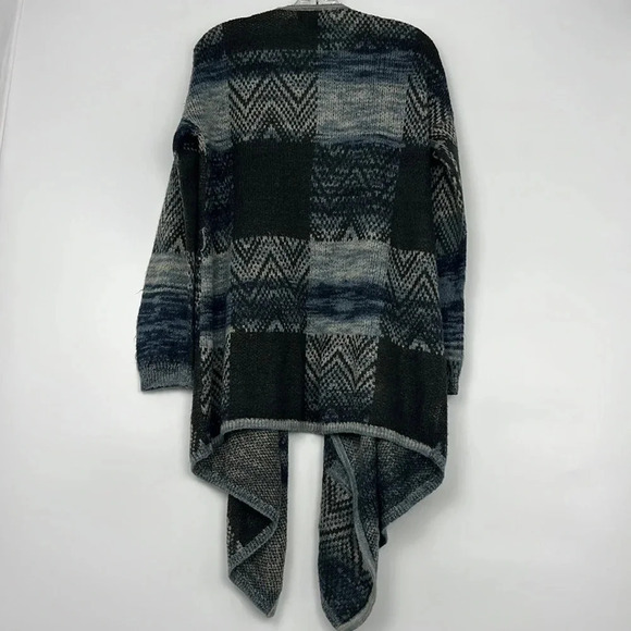 Knox Rose Waterfall Open Front Sweater Cardigan Southwest Boho Size L - Picture 2 of 10